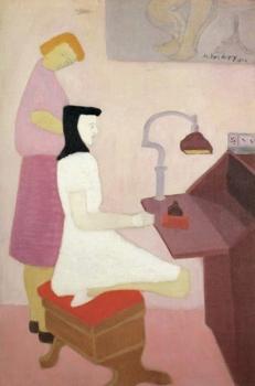 Two figures at desk